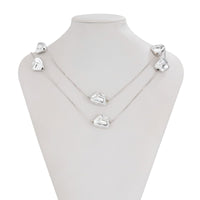 Thumbnail for Geometric 2pcs Irregular Pattern Charm Long Chain Necklace Set - ArtGalleryZen