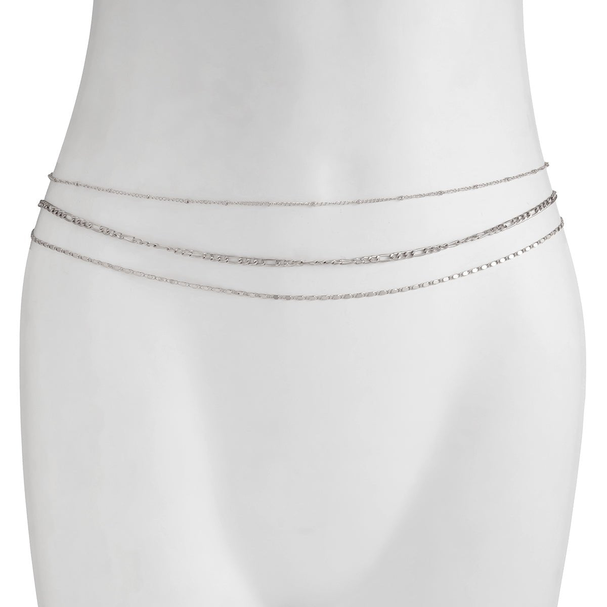 Geometric 3pcs Figaro Saturn Belly Chain Set - ArtGalleryZen