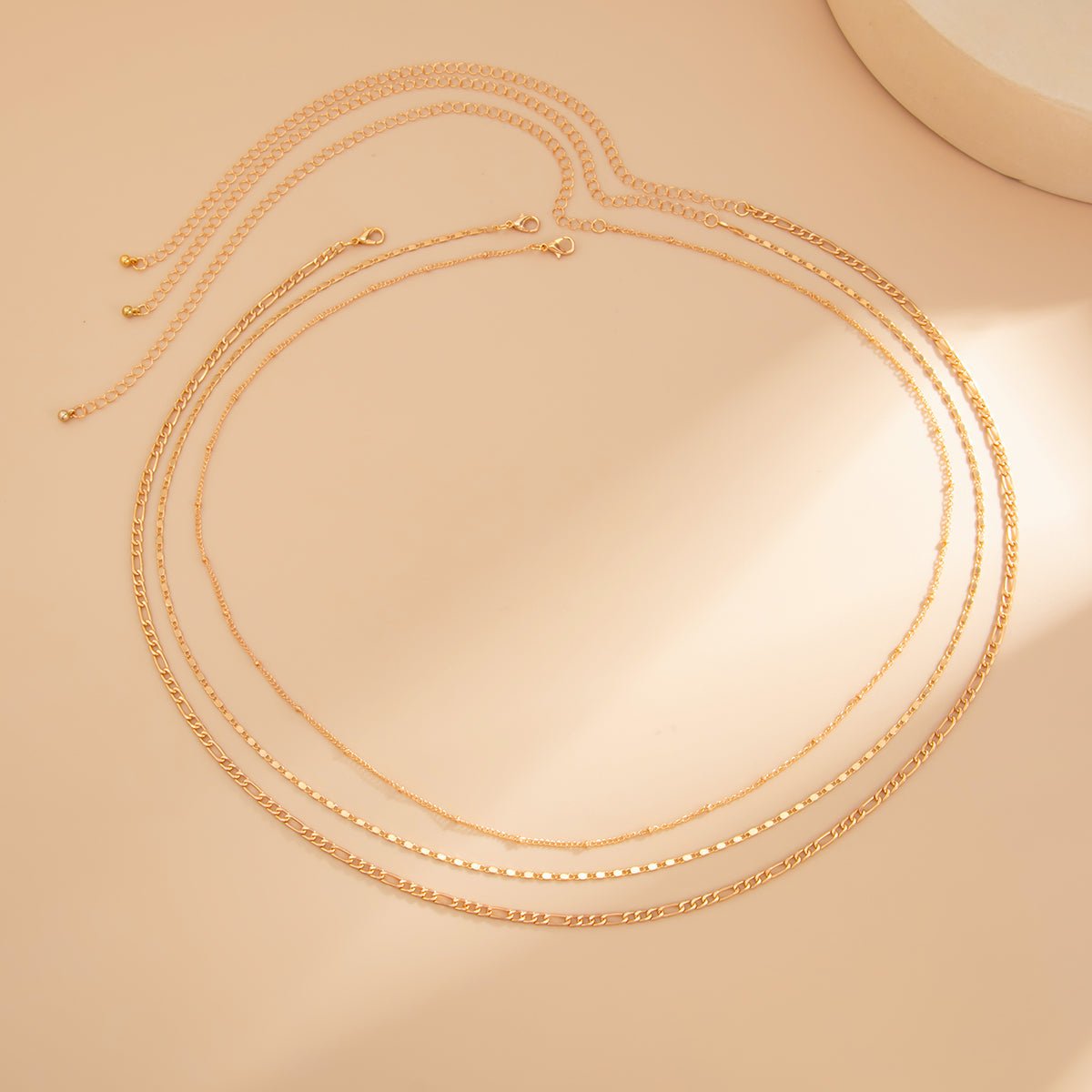 Geometric 3pcs Figaro Saturn Belly Chain Set - ArtGalleryZen