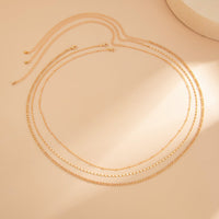 Thumbnail for Geometric 3pcs Figaro Saturn Belly Chain Set - ArtGalleryZen