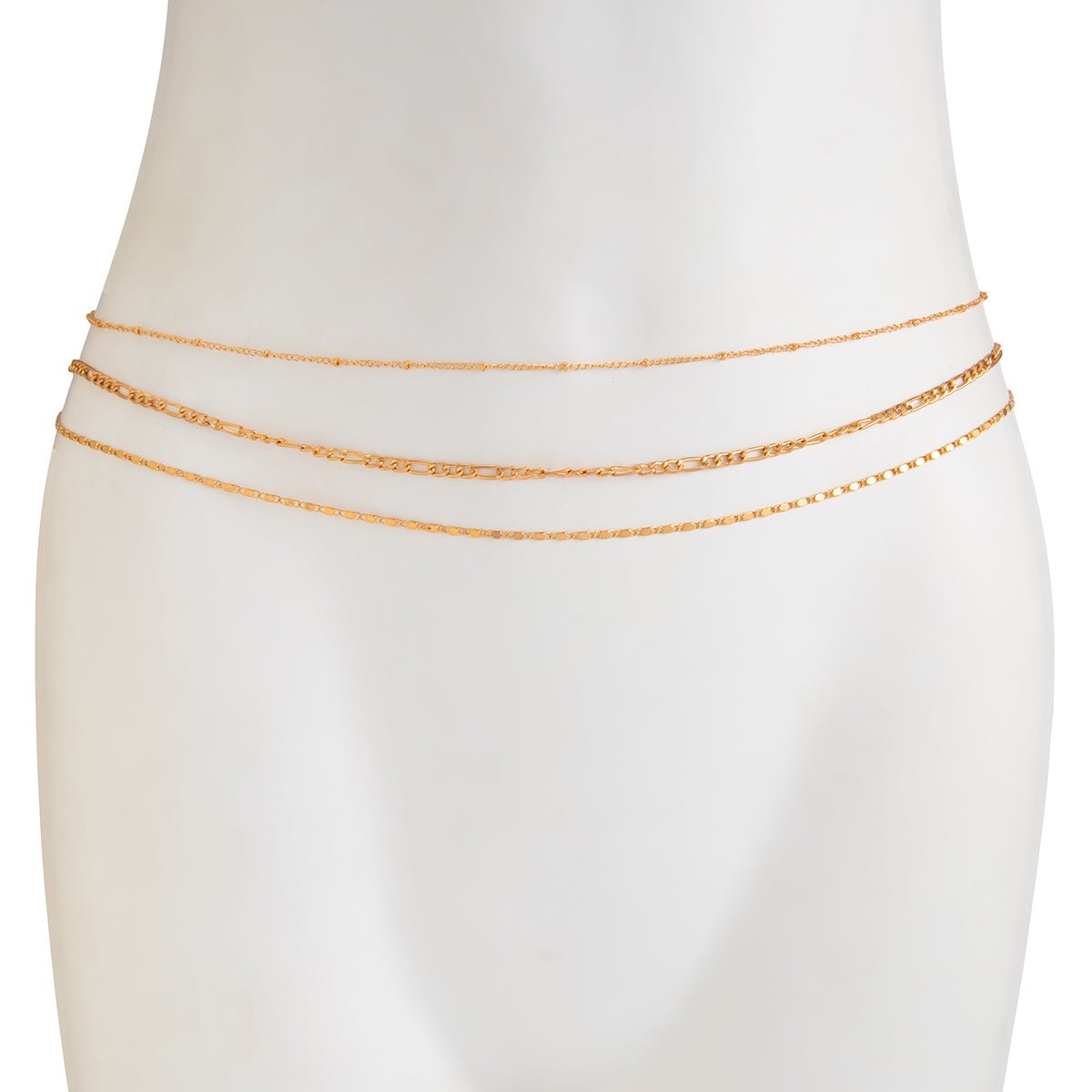 Geometric 3pcs Figaro Saturn Belly Chain Set - ArtGalleryZen