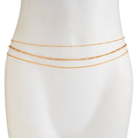 Thumbnail for Geometric 3pcs Figaro Saturn Belly Chain Set - ArtGalleryZen