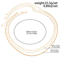 Thumbnail for Geometric 3pcs Figaro Saturn Belly Chain Set - ArtGalleryZen