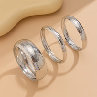 Thumbnail for Geometric 3pcs Hammered Wide Cuff Bangle Bracelet Set