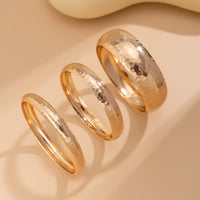 Thumbnail for Geometric 3pcs Hammered Wide Cuff Bangle Bracelet Set