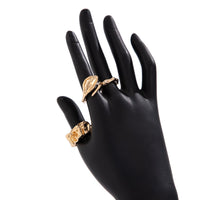 Thumbnail for Geometric 3pcs Irregular Pleated Stackable Ring Set - ArtGalleryZen