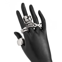 Thumbnail for Geometric 5pcs Chunky Hollow Waterdrop Open Ring Set - ArtGalleryZen