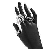 Thumbnail for Geometric 5pcs Cross Hollow Open Ring Set