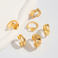 Thumbnail for Geometric 5pcs Heart Waterdrop Open Ring Set - ArtGalleryZen