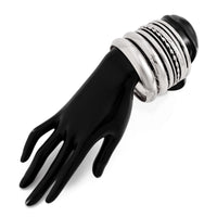 Thumbnail for Geometric 8 Pieces Gold Silver Tone Bangle Bracelet Set - ArtGalleryZen