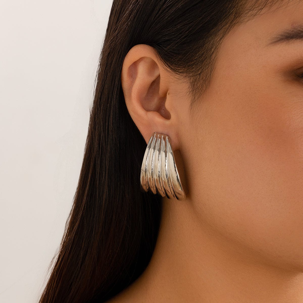 Geometric Abstract Chunky Wing Shaped Earrings