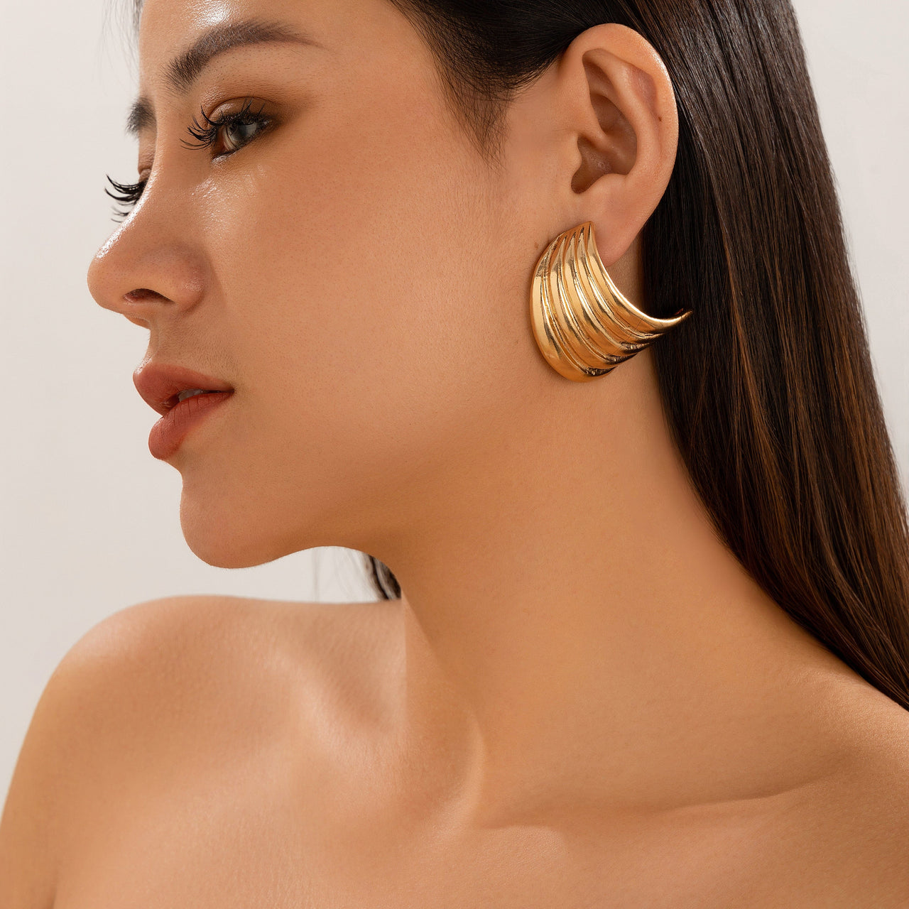 Geometric Abstract Chunky Wing Shaped Earrings