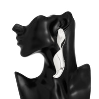 Thumbnail for Geometric Abstract Curved Ribbon Earrings - ArtGalleryZen