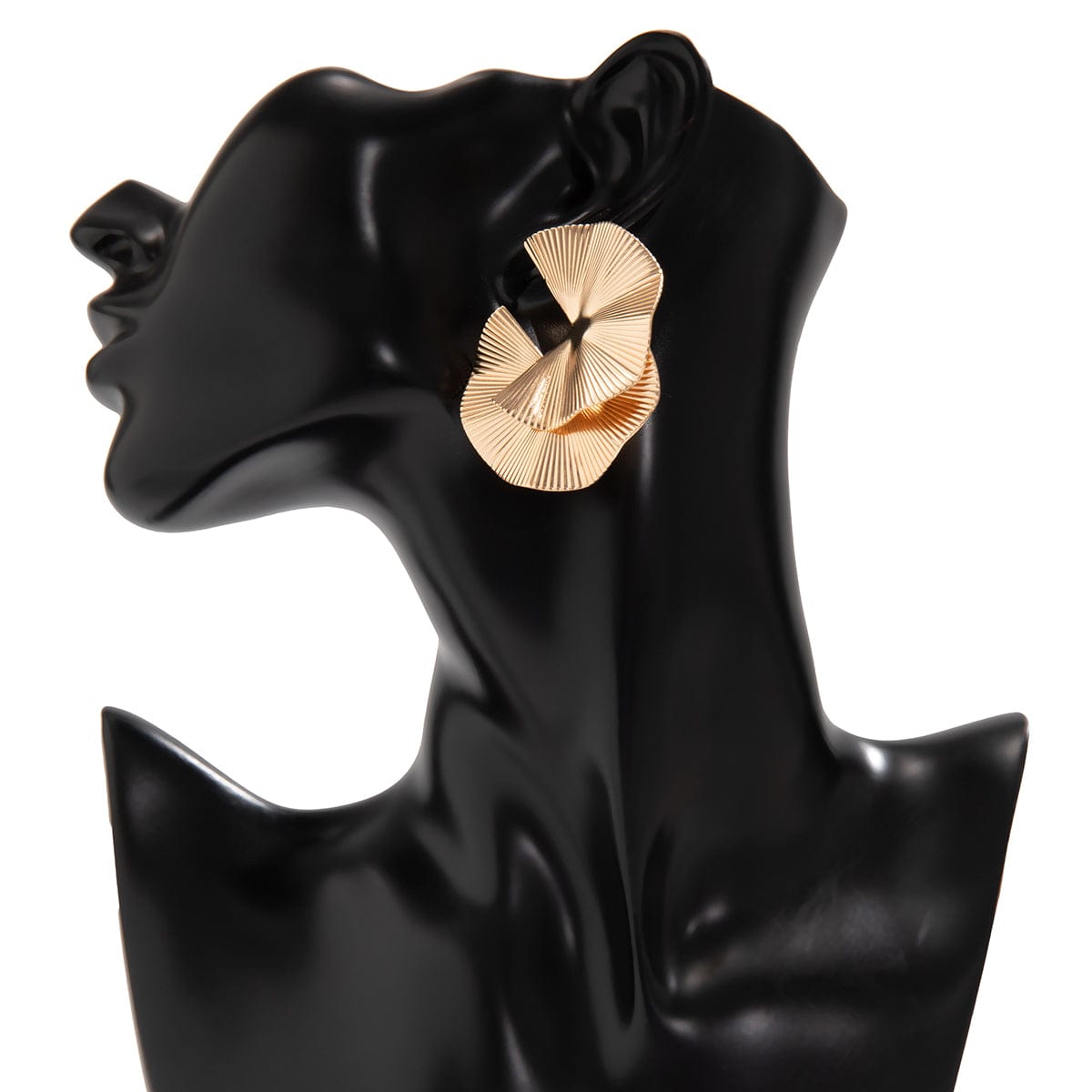 Geometric Double Layer Fan Shaped Earrings - ArtGalleryZen