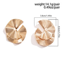 Thumbnail for Geometric Double Layer Fan Shaped Earrings - ArtGalleryZen