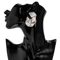 Thumbnail for Geometric Double Layer Fan Shaped Earrings - ArtGalleryZen