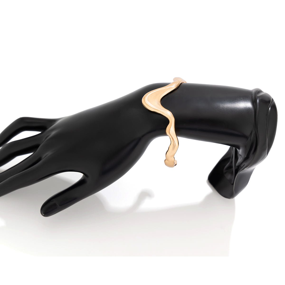 Geometric Abstract Flow Water Open Cuff Bracelet - ArtGalleryZen