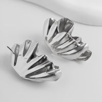 Thumbnail for Geometric Abstract Folding Maple Leaf Earrings