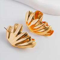 Thumbnail for Geometric Abstract Folding Maple Leaf Earrings