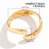 Thumbnail for Geometric Abstract Gold Silver Tone Waterdrop Bangle Bracelet