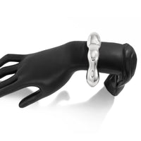 Thumbnail for Geometric Abstract Liquid Flow Glossy Bangle Bracelet - ArtGalleryZen