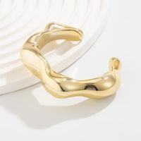 Thumbnail for Geometric Abstract Liquid Flow Glossy Bangle Bracelet