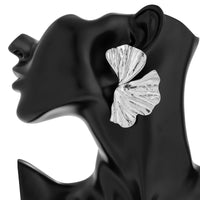 Thumbnail for Geometric Abstract Lotus Leaf Earrings - ArtGalleryZen