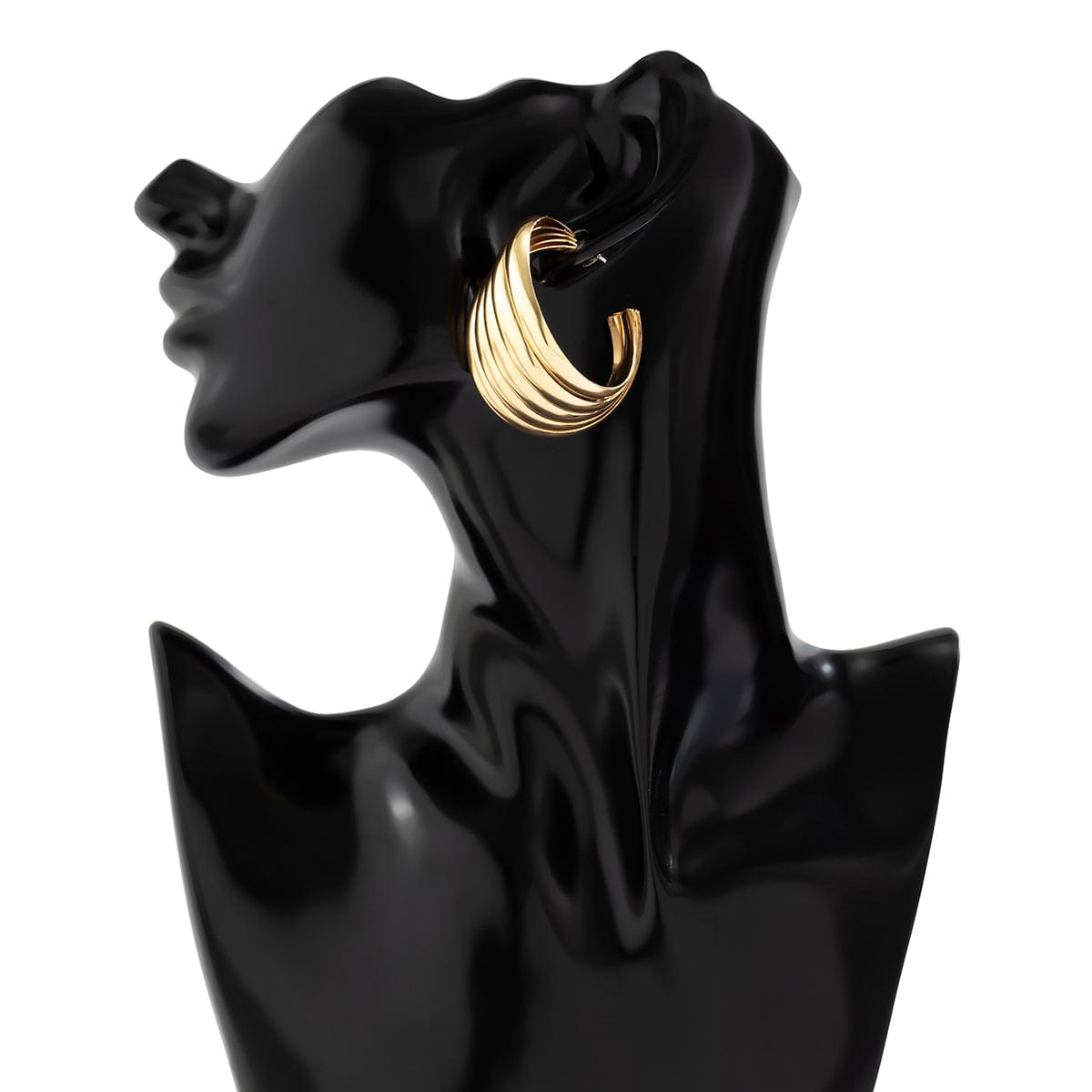 Geometric Abstract Pattern Hoop Earrings - ArtGalleryZen