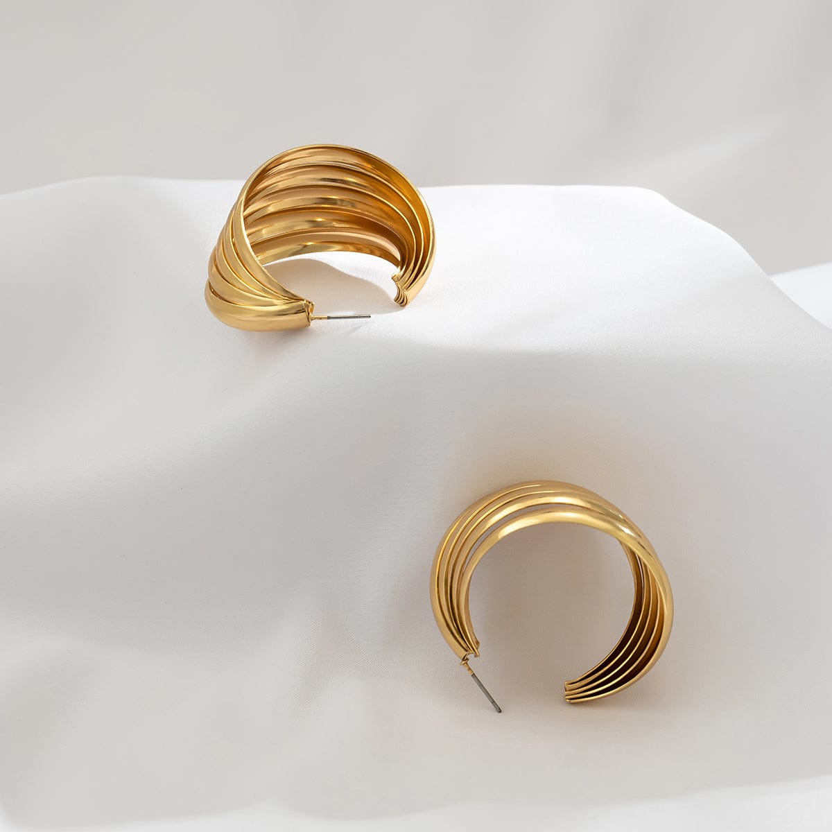 Geometric Abstract Pattern Hoop Earrings - ArtGalleryZen