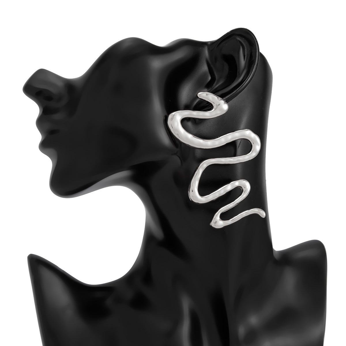 Geometric Abstract Snake Earrings - ArtGalleryZen