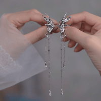 Thumbnail for Geometric Angel Wings Butterfly Dangle Earrings - ArtGalleryZen