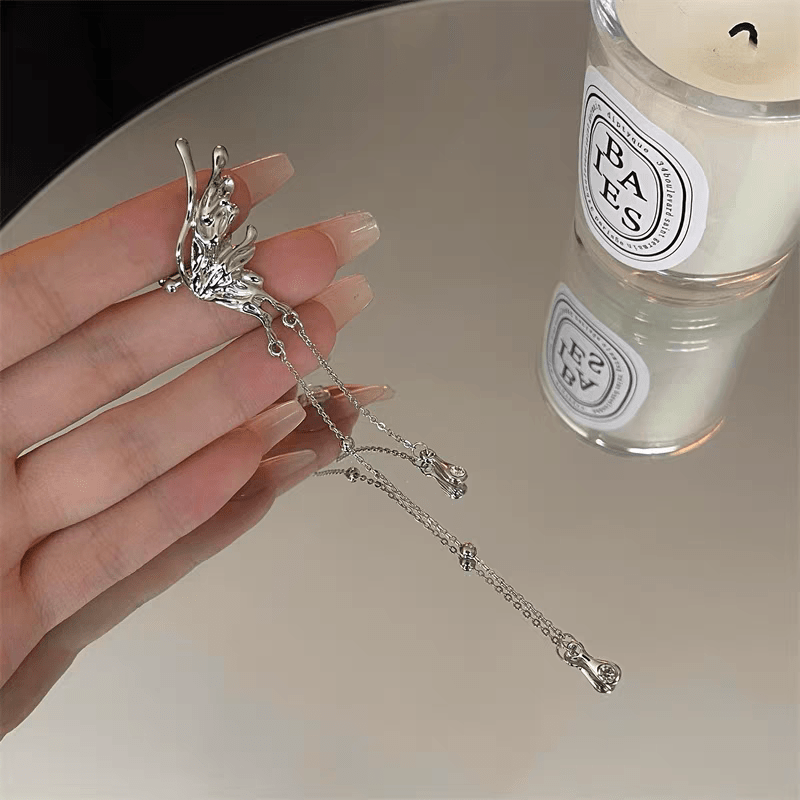 Geometric Angel Wings Butterfly Dangle Earrings - ArtGalleryZen