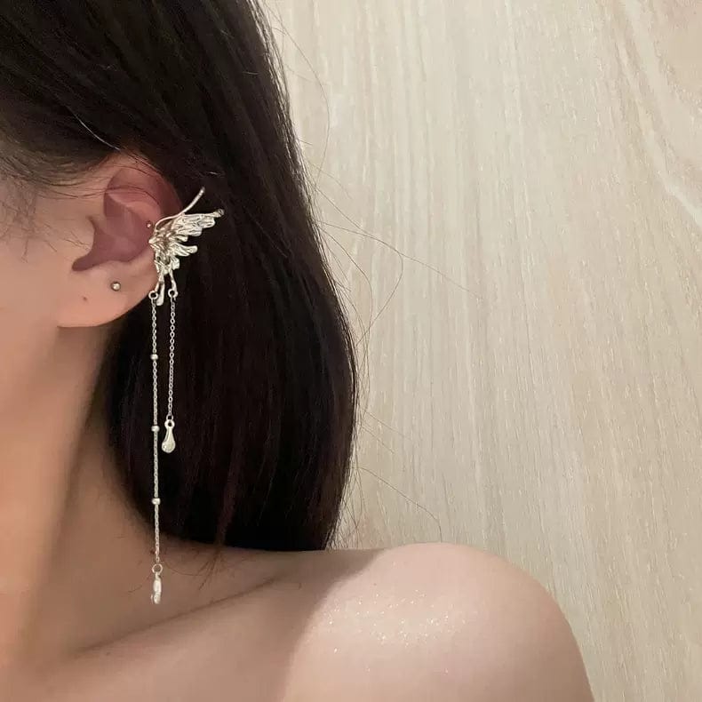 Geometric Angel Wings Butterfly Dangle Earrings - ArtGalleryZen