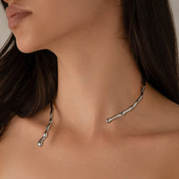 Thumbnail for Geometric Asymmetric Lava Open Collar Choker