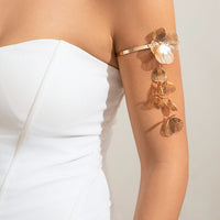 Thumbnail for Geometric Chunky Abstract Floral Tassel Arm Cuff