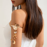 Thumbnail for Geometric Chunky Abstract Floral Tassel Arm Cuff