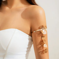 Thumbnail for Geometric Chunky Abstract Floral Tassel Arm Cuff