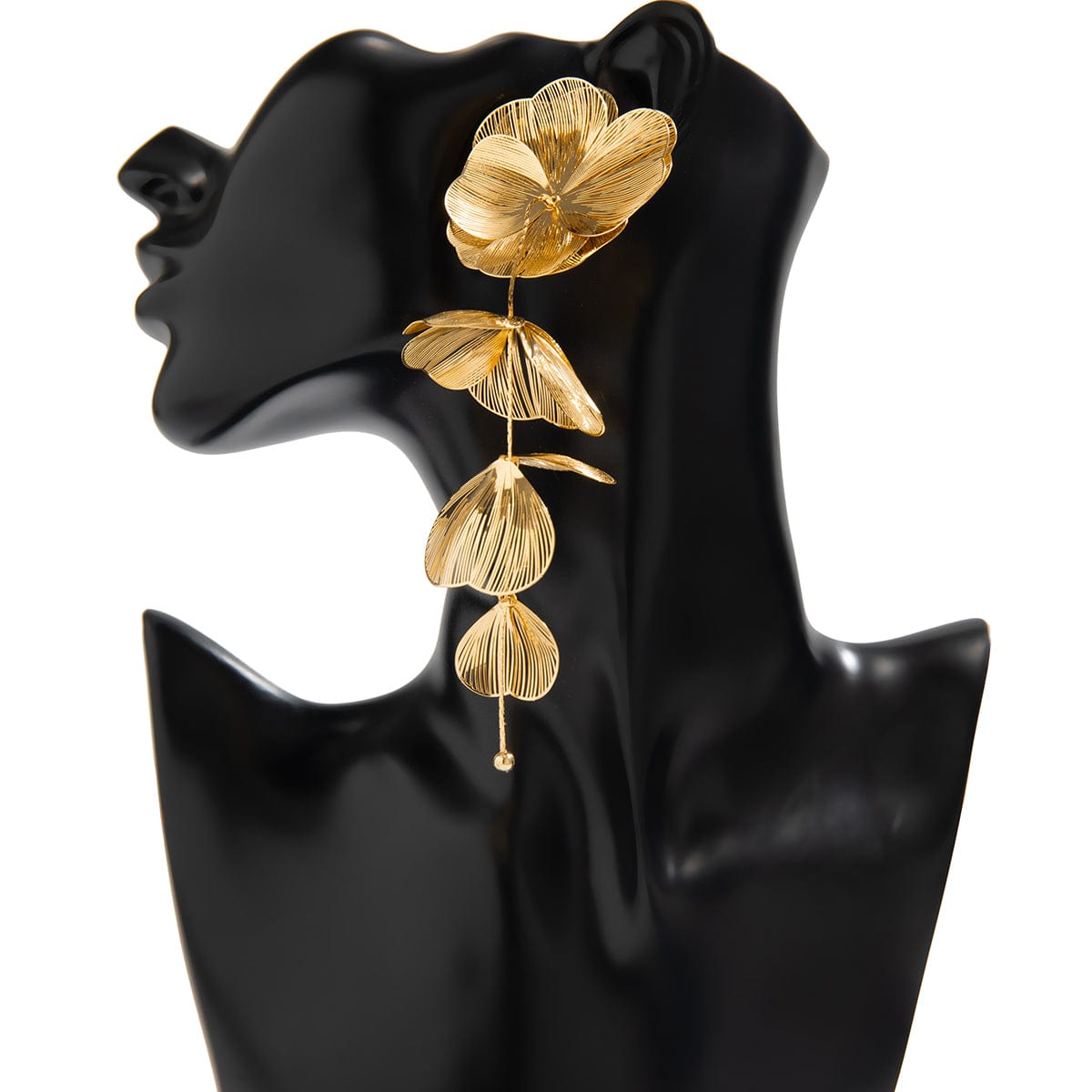 Geometric Chunky Abstract Floral Tassel Earrings - ArtGalleryZen