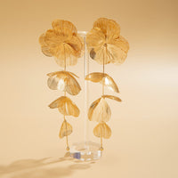 Thumbnail for Geometric Chunky Abstract Floral Tassel Earrings - ArtGalleryZen