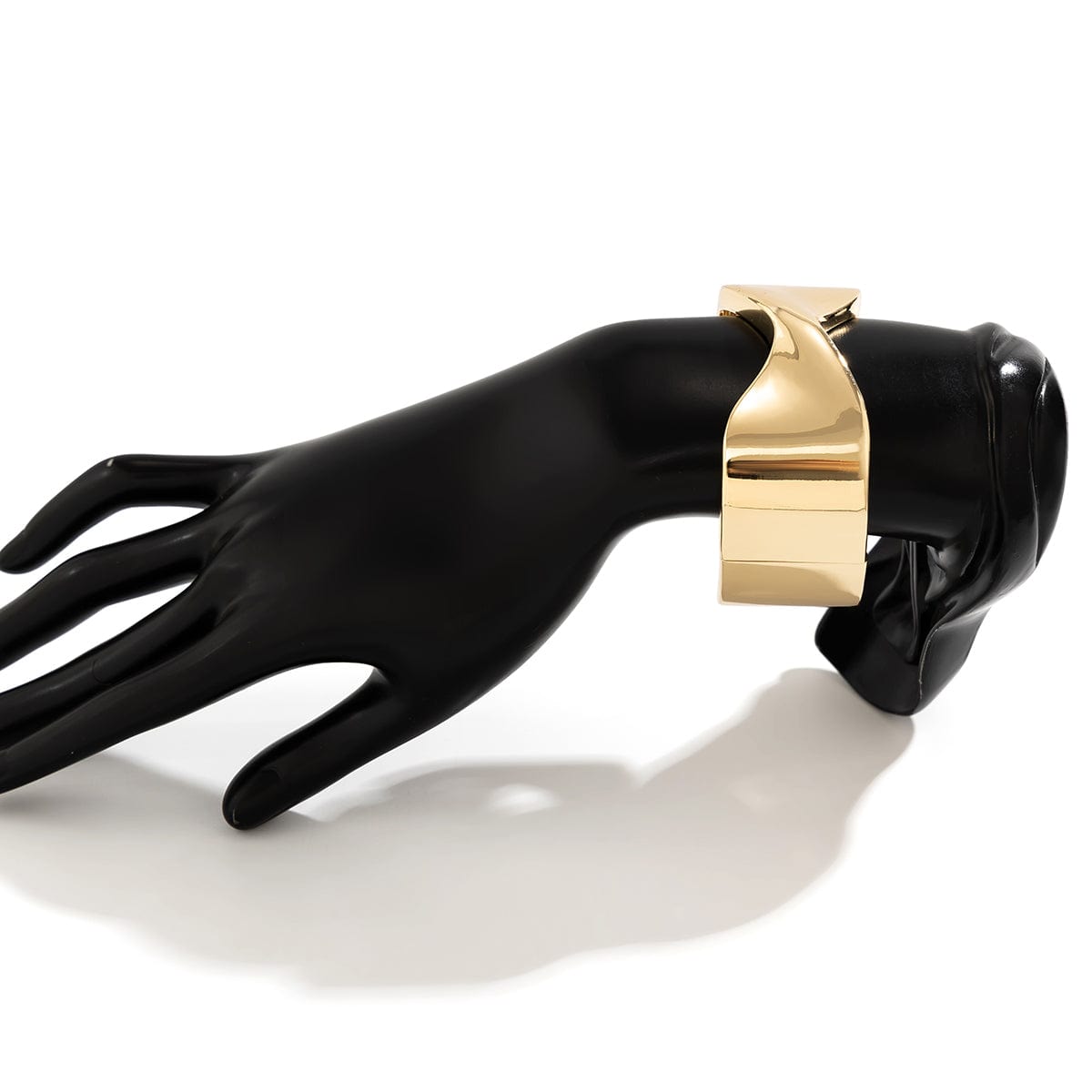 Geometric Chunky Abstract Ribbon Pattern Bangle Bracelet - ArtGalleryZen