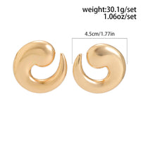 Thumbnail for Geometric Chunky Comma Shaped Stud Earrings