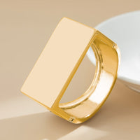 Thumbnail for Geometric Chunky D Shaped Wide Cuff Bangle Bracelet