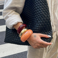 Thumbnail for Geometric Chunky Glossy Bangle Bracelet Set - ArtGalleryZen