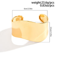 Thumbnail for Geometric Chunky Glossy Wide Cuff Bangle Bracelet - ArtGalleryZen