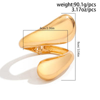 Thumbnail for Geometric Chunky Gold Silver Plated Glossy Open Bangle Bracelet