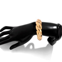 Thumbnail for Geometric Chunky Gold Silver Plated Water Ripple Bangle Bracelet - ArtGalleryZen