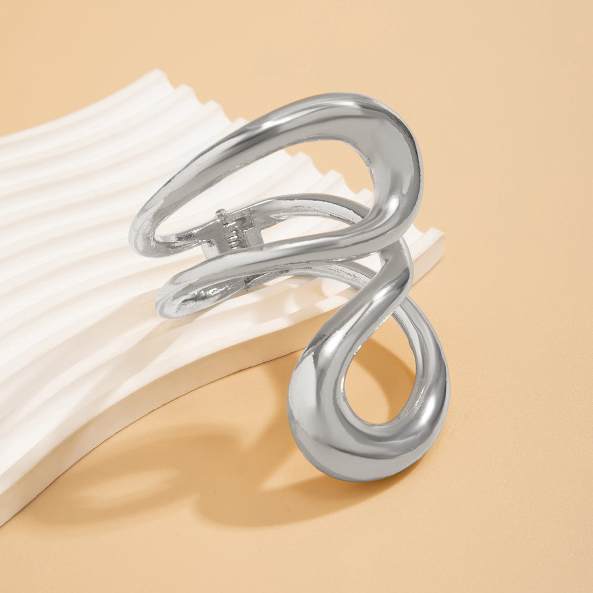 Geometric Chunky Gold Silver Tone Irregular Hoop Bangle Bracelet - ArtGalleryZen