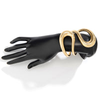 Thumbnail for Geometric Chunky Gold Silver Tone Irregular Hoop Bangle Bracelet - ArtGalleryZen