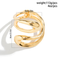 Thumbnail for Geometric Chunky Gold Silver Tone Irregular Hoop Bangle Bracelet