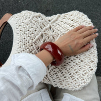 Thumbnail for Geometric Chunky Gradient Resin Bangle Bracelet - ArtGalleryZen